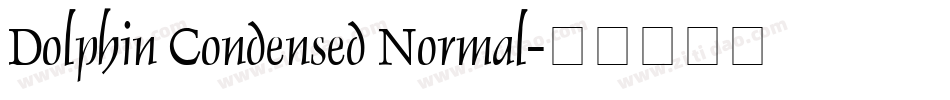 Dolphin Condensed Normal字体转换